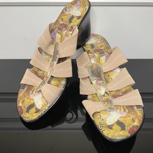Geisha Print Sandals